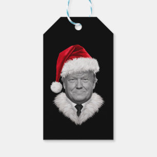 Donald Trump Christmas Funny Santa Hat Gift Tags