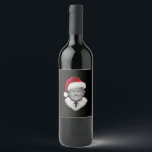 Donald Trump Christmas Funny Santa Hat Gift  Wine Label<br><div class="desc">Donald Trump Christmas Funny Santa Hat Gift</div>