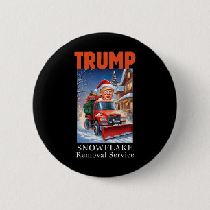 Donald Trump Christmas Funny Snowflake Removal  6 Cm Round Badge