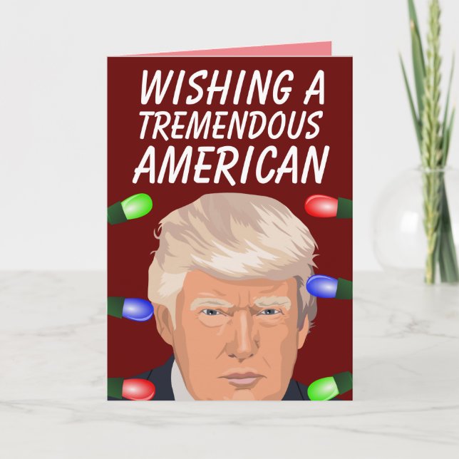 DONALD TRUMP CHRISTMAS PATRIOTIC CARD FOR ANYONE (Front)