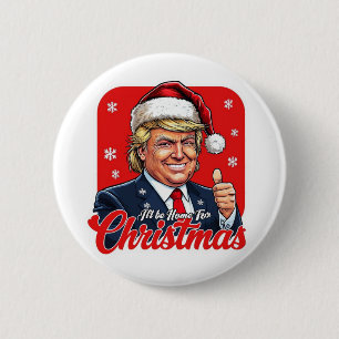 Donald Trump Christmas Santa Claus Art 6 Cm Round Badge