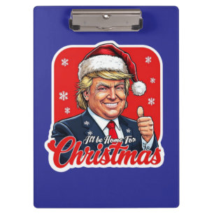 Donald Trump Christmas Santa Claus Art Clipboard
