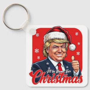 Donald Trump Christmas Santa Claus Art Key Ring