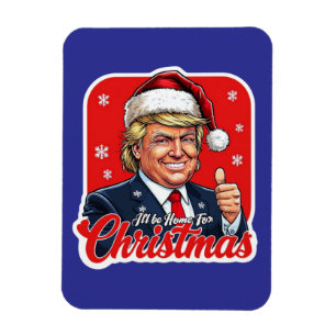 Donald Trump Christmas Santa Claus Art Magnet