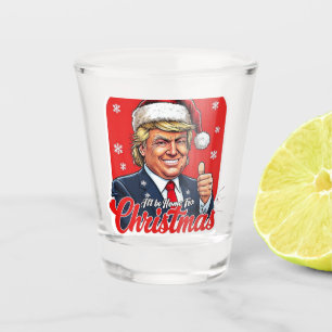 Donald Trump Christmas Santa Claus Art Shot Glass
