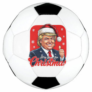 Donald Trump Christmas Santa Claus Art Soccer Ball