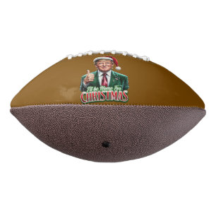 Donald Trump Christmas Santa Hat Thumbs Up Football