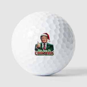 Donald Trump Christmas Santa Hat Thumbs Up Golf Balls