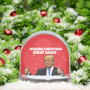 DONALD TRUMP CHRISTMAS SNOW GLOBE