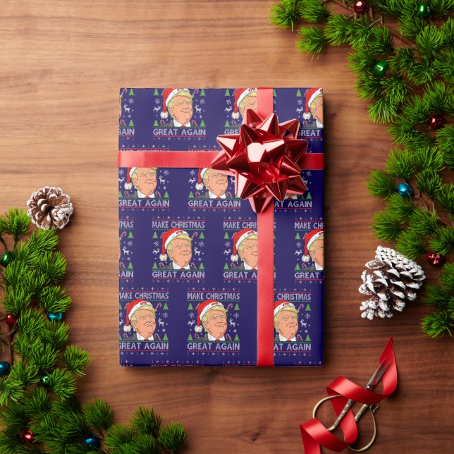 Donald Trump Christmas Wrapping Paper (Holiday Gift)