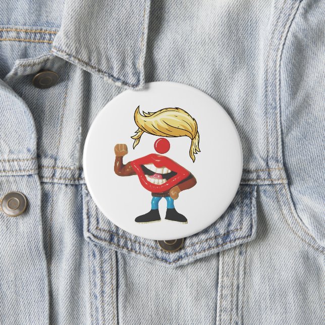 Donald Trump Clown Face 10 Cm Round Badge (In Situ)