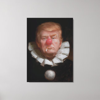 Donald Trump Clown Painting by Tony Pro Canvas Print