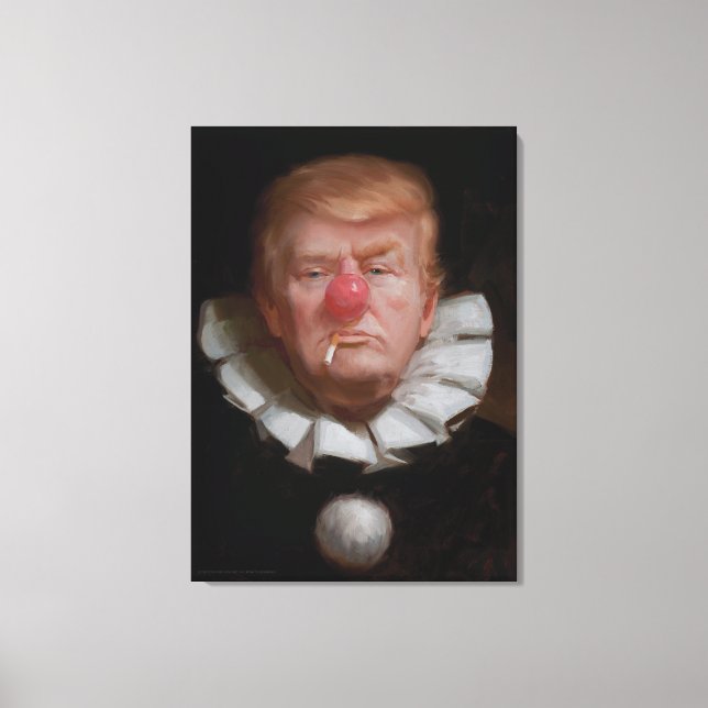 Donald Trump Clown Painting by Tony Pro Canvas Print (Front)