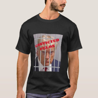 Donald Trump Convicted Felon Behind Bars Long Slee T-Shirt