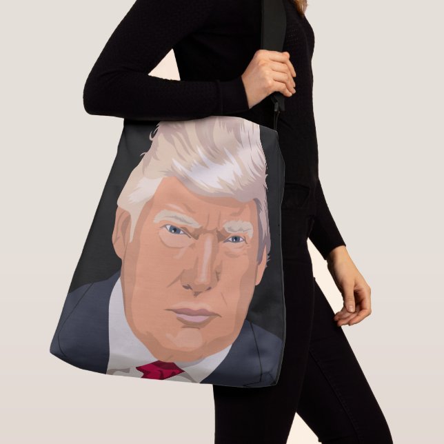 DONALD TRUMP CROSS BODY DESIGNER BAG PURSE (Close Up)