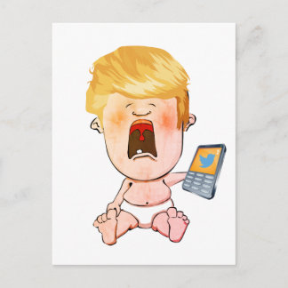 Donald Trump Crying Baby Postcard