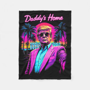 Donald Trump Daddy's Home Funny Meme Art Fleece Blanket