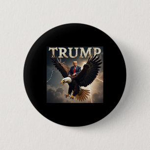 Donald Trump Eagle Usa President America  6 Cm Round Badge