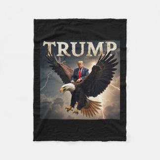 Donald Trump Eagle Usa President America  Fleece Blanket