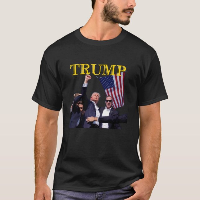 Donald Trump Election Rally 2024 Survived Assassin T-Shirt (Front)