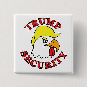 Donald Trump Election Security 15 Cm Square Badge
