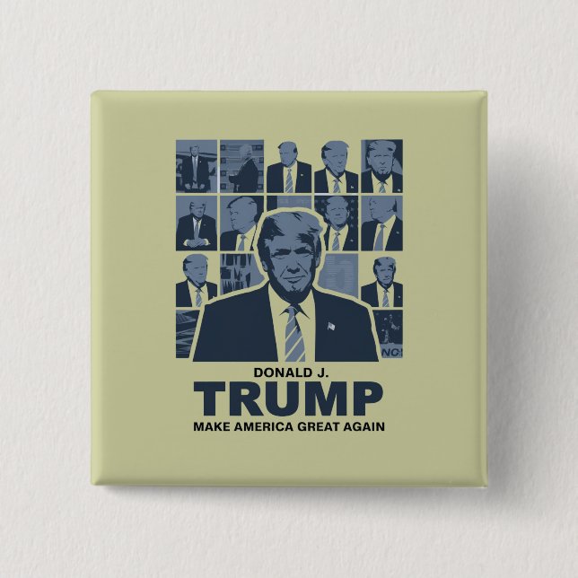 DONALD TRUMP ERA 15 CM SQUARE BADGE (Front)