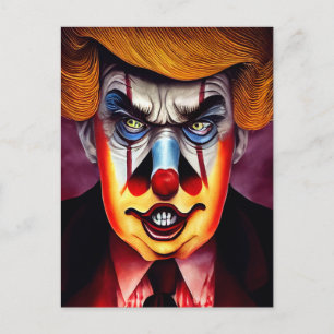 Donald Trump evil clown Postcard