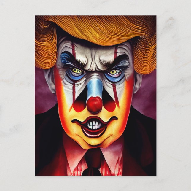 Donald Trump evil clown Postcard (Front)