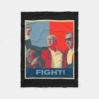 Donald Trump Fight Artwork Stand Strong Usa  Fleece Blanket