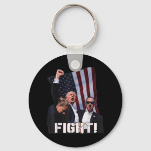 Donald Trump Fight Fighting Fighters Supporters Am Key Ring
