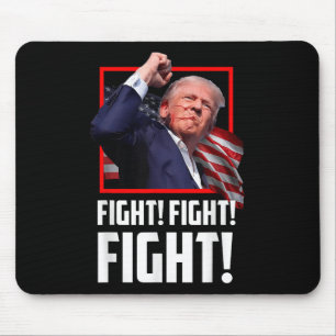 Donald Trump Fight Fighting Fighters Supporters Am Mouse Pad