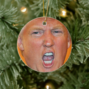 Donald Trump floating head Ceramic Tree Decoration