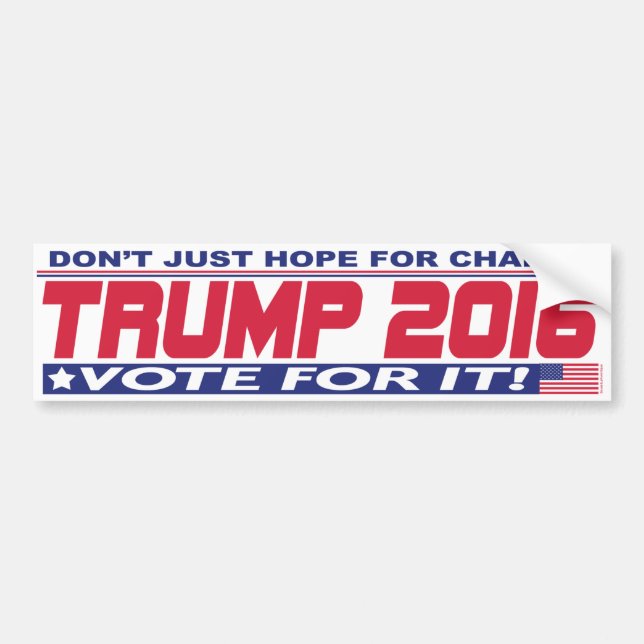 Donald Trump for President 2016 Bumper Sticker (Front)