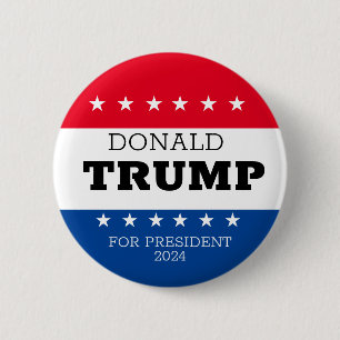 Donald Trump For President 2024 6 Cm Round Badge