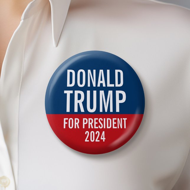 Donald Trump for President 2024 6 Cm Round Badge (Trump 2024 Button)