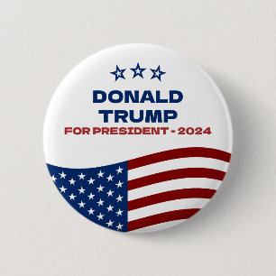Donald Trump for President 2024 6 Cm Round Badge