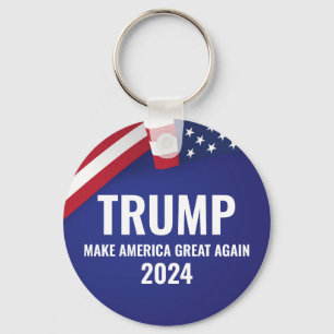 Donald Trump For President 2024 Modern Key Ring