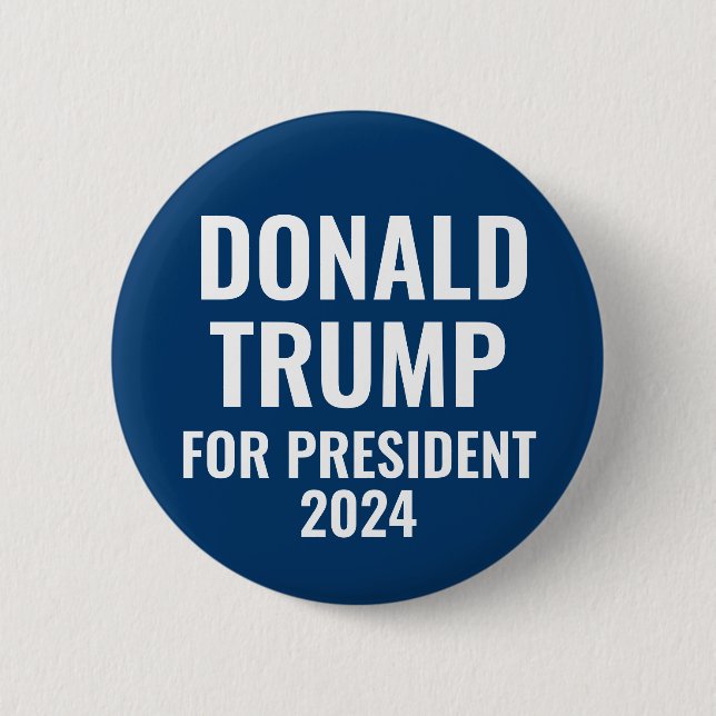 Donald Trump for President 2024 Pinback Button (Front)