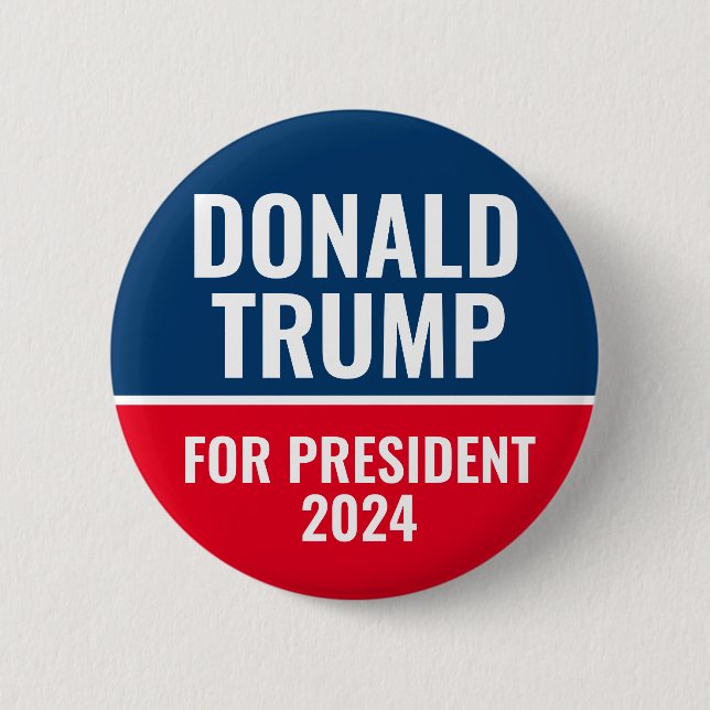 Donald Trump for President 2024 Pinback Button (Front)