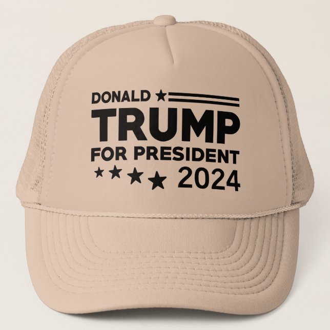 Donald Trump For President 2024 Trucker Hat (Front)