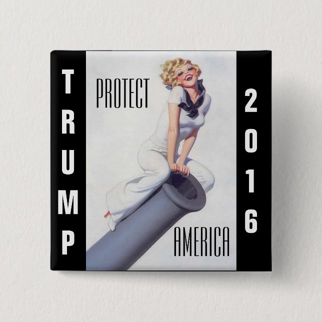 donald trump for president button (Front)