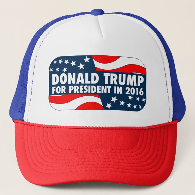 Donald Trump for President in 2016 Trucker Hat (Front)