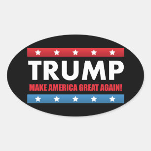 Donald Trump For President Oval Sticker