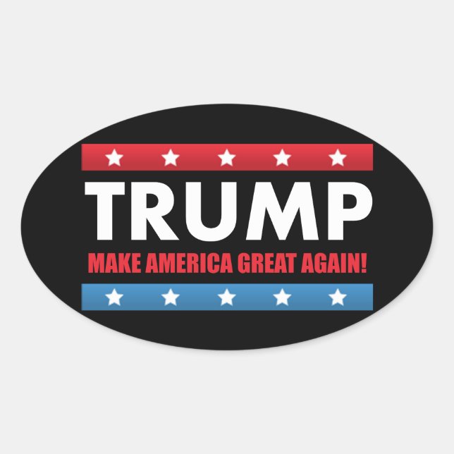 Donald Trump For  President Oval Sticker (Front)