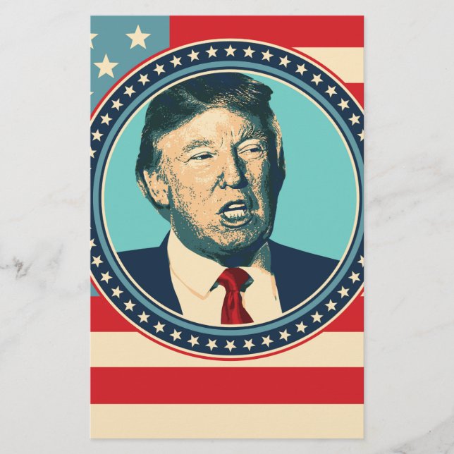 donald trump for president stationery (Front)