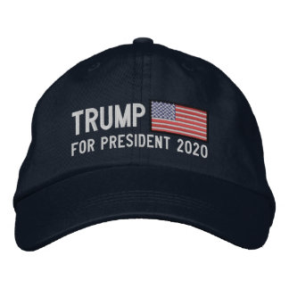 Donald Trump for President with American Flag  Embroidered Hat