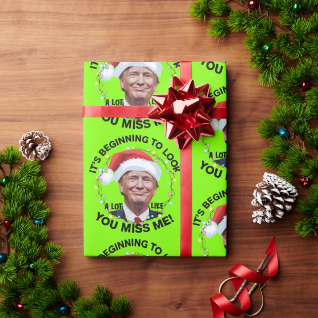 Donald Trump Funny Christmas MAGA Wrapping Paper (Holiday Gift)
