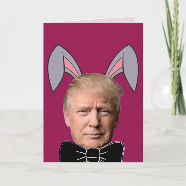 DONALD TRUMP FUNNY EASTER greeting card (Front)