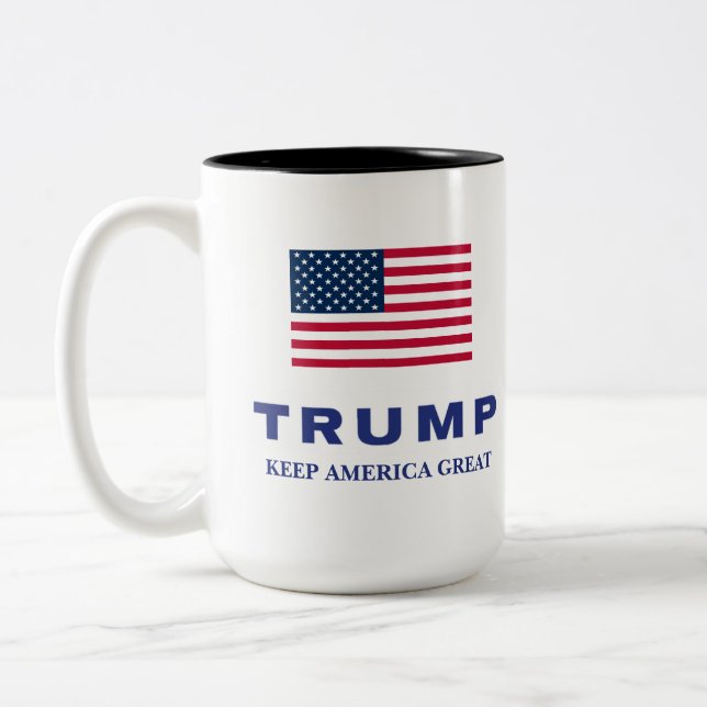 Donald Trump Gift  Two-Tone Coffee Mug (Left)