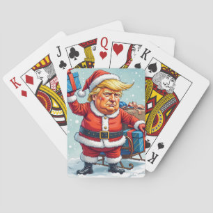 Donald Trump, gifts from Santa Playing Cards